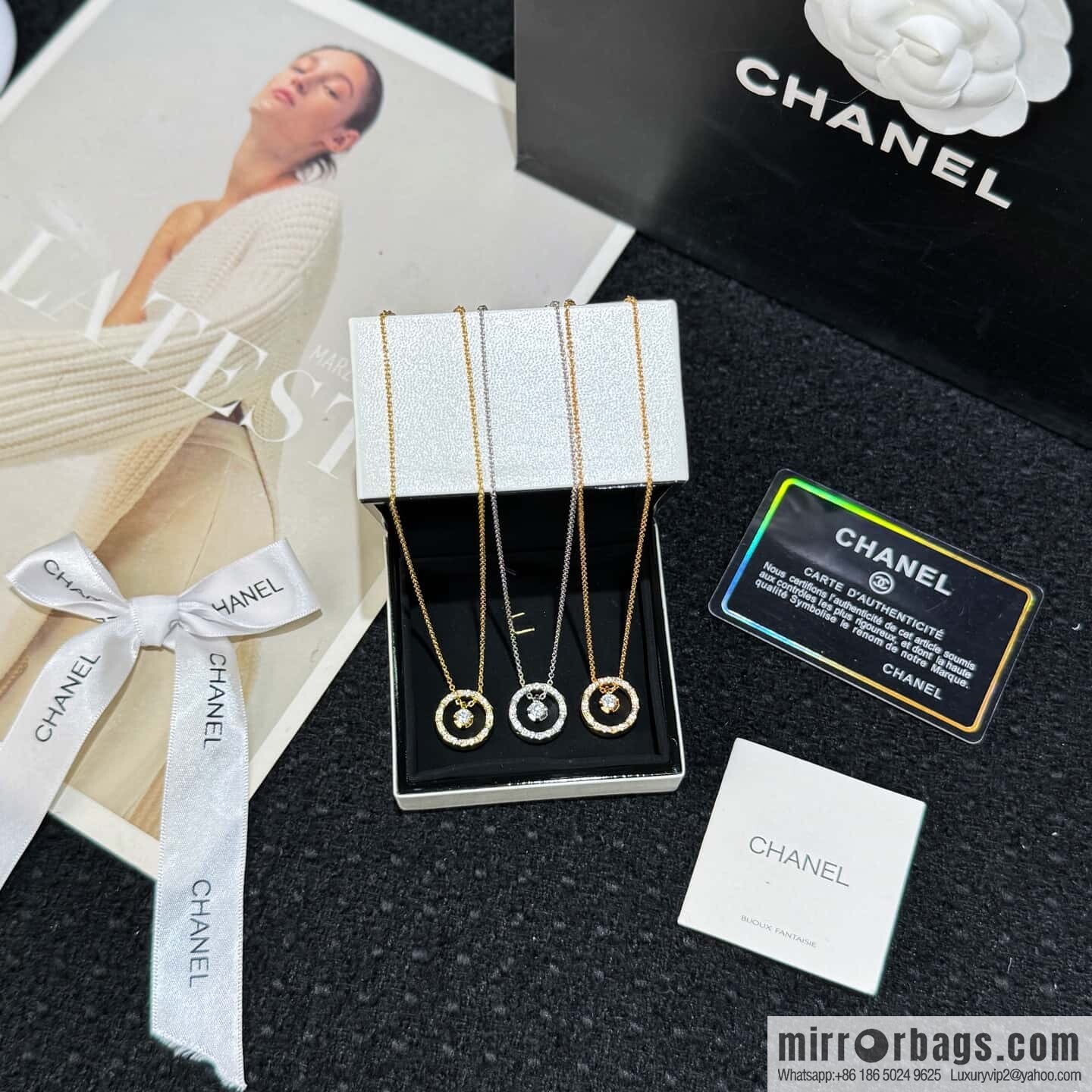 ❗️New ❗️ Chanel coco crush series full diamond full moon necklace