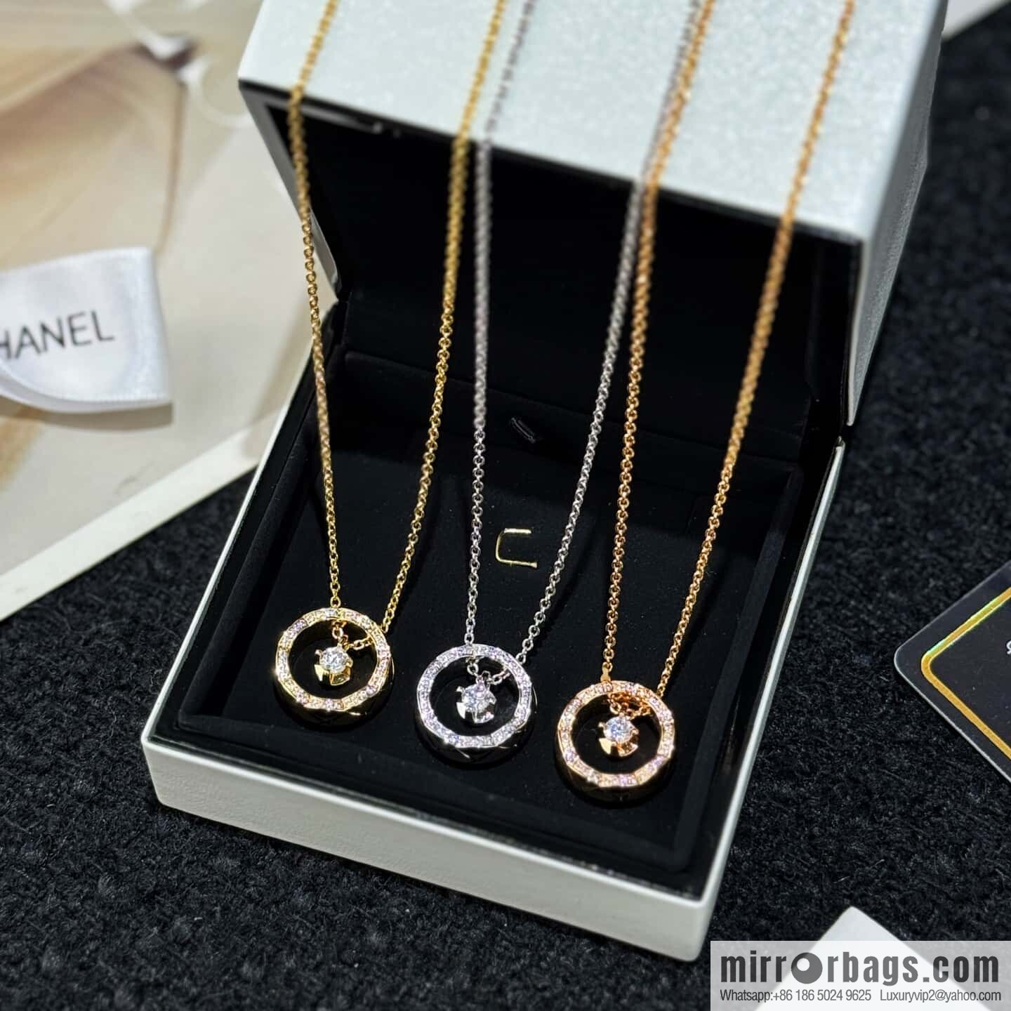 ❗️New ❗️ Chanel coco crush series full diamond full moon necklace
