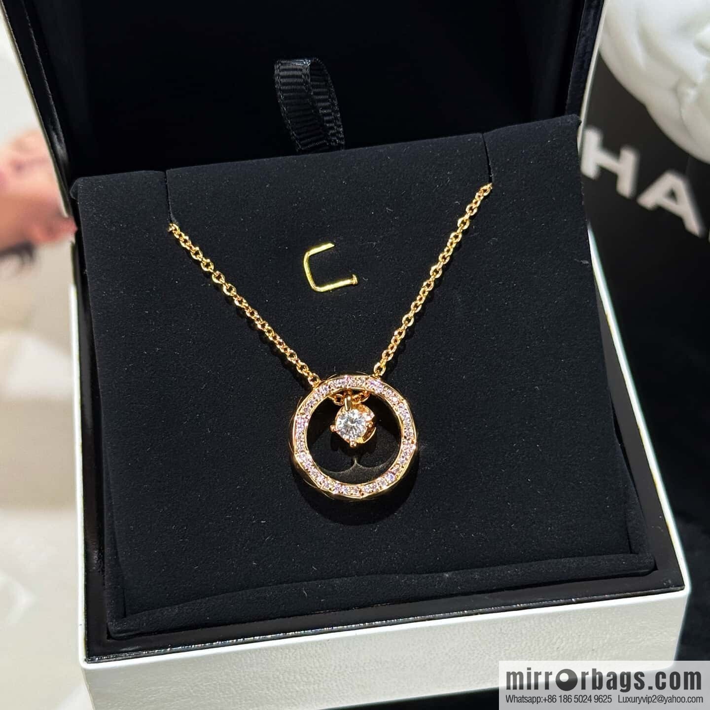 ❗️New ❗️ Chanel coco crush series full diamond full moon necklace