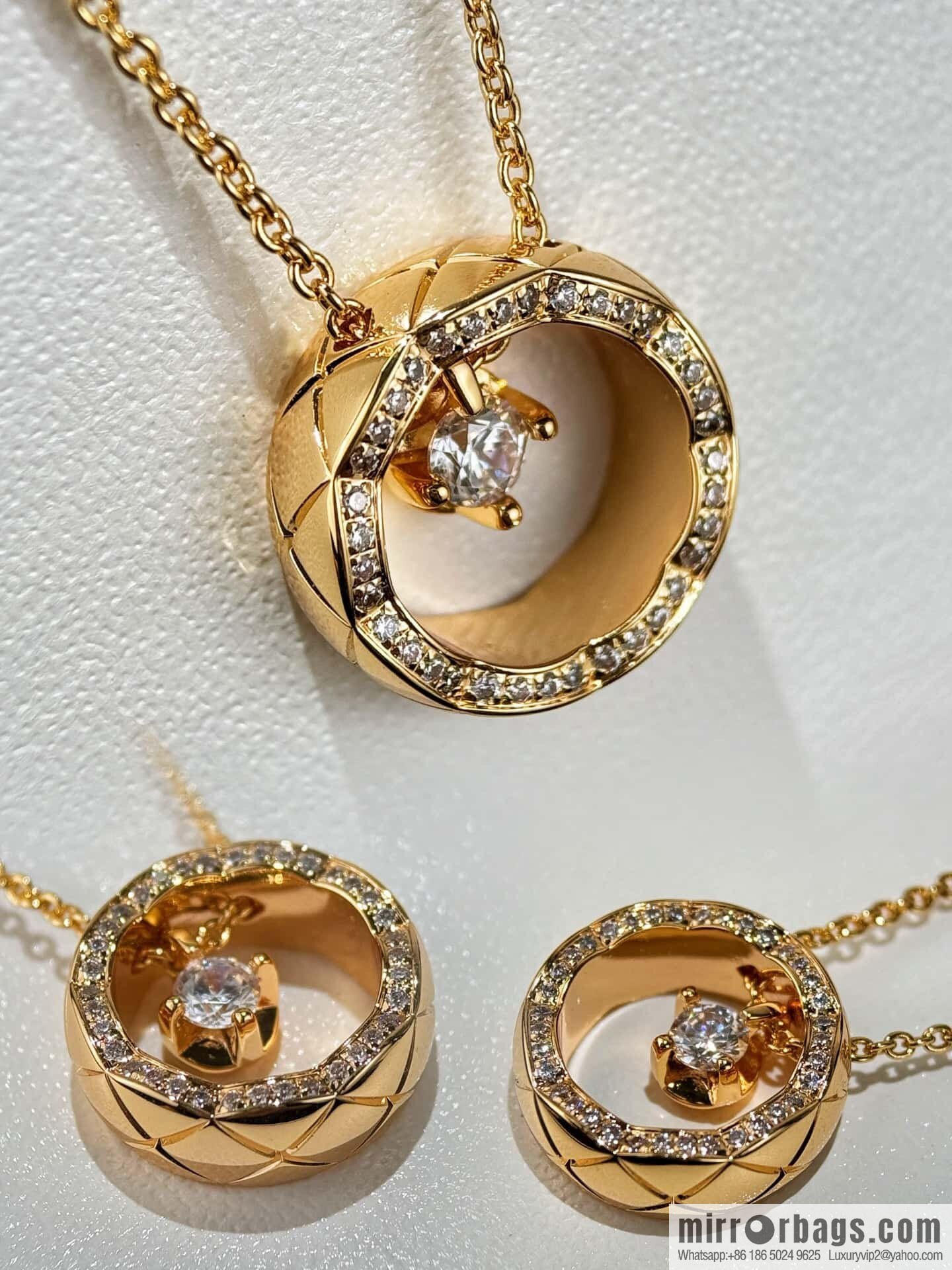 ❗️New ❗️ Chanel coco crush series full diamond full moon necklace