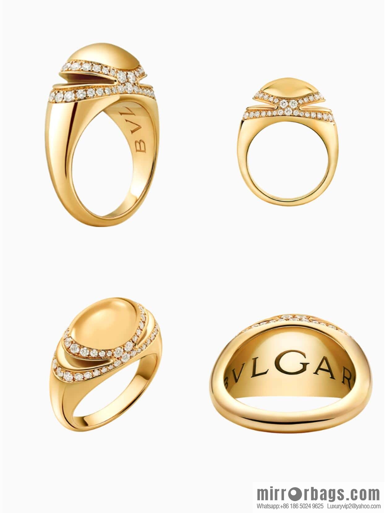 ❗New ❗ ☀ Original ☀️ ☀ BVLGARI Bulgari CABOCHON Oval egg ring with drill ☀