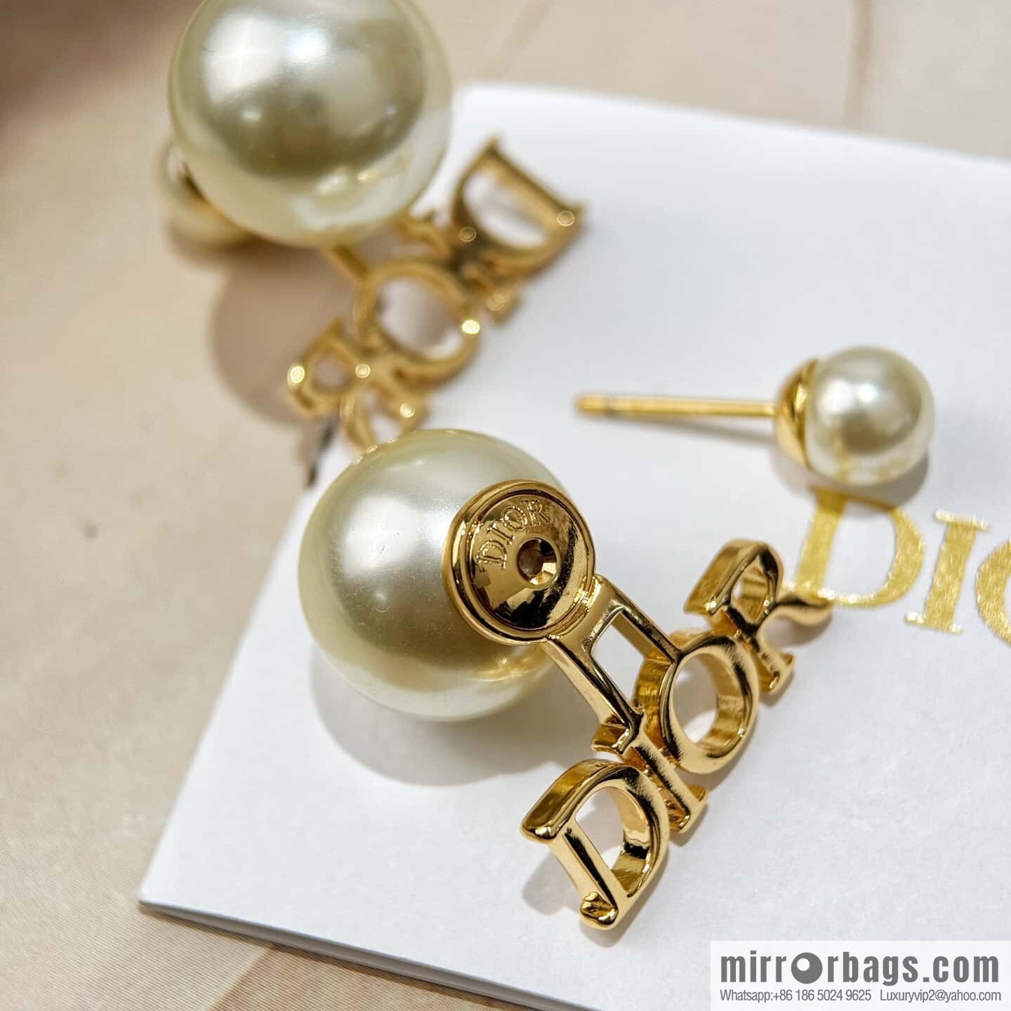 ❗️New ❗️ ☀️☀️ New ☑️ Dior Dior pearl CD necklace earrings bracelet ☀️