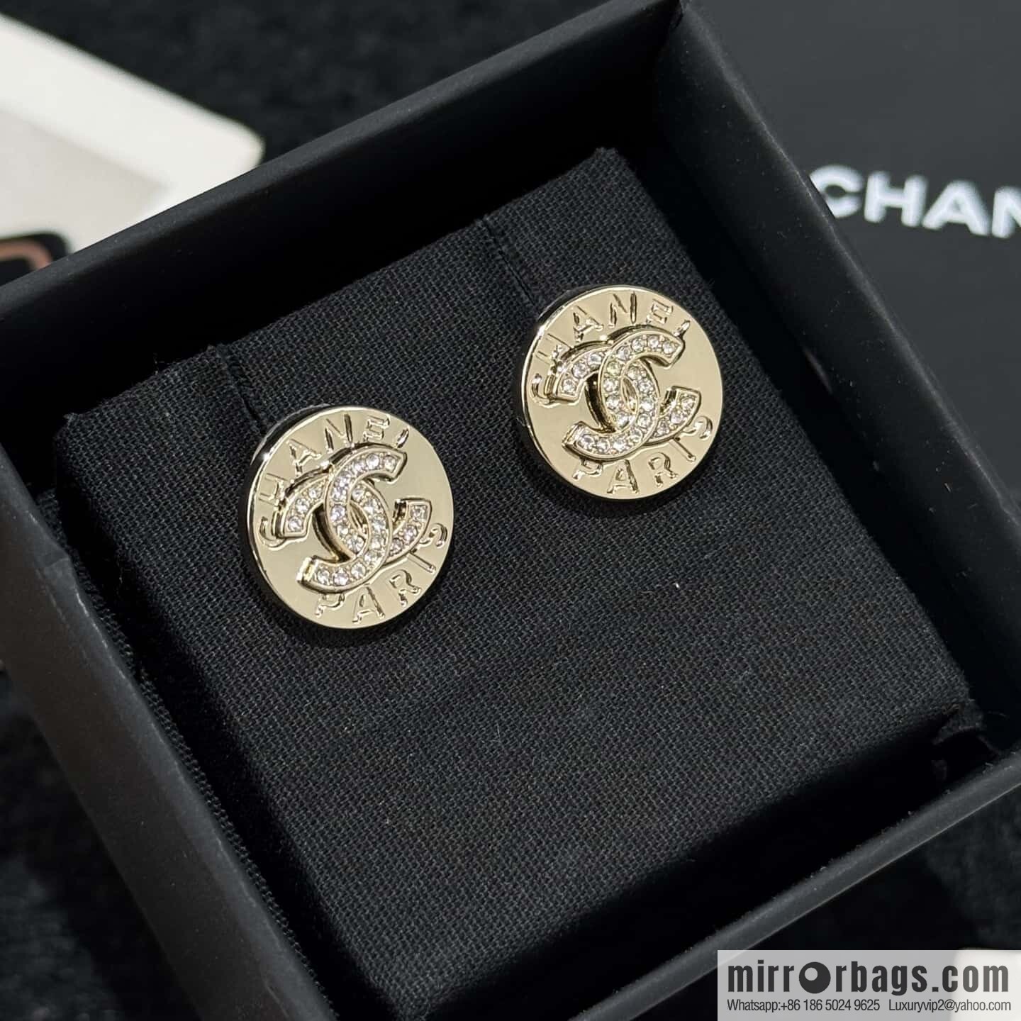 ❗️New ❗️ ☀️ new ☑️ Chanel double c button necklace stud earrings ☀️