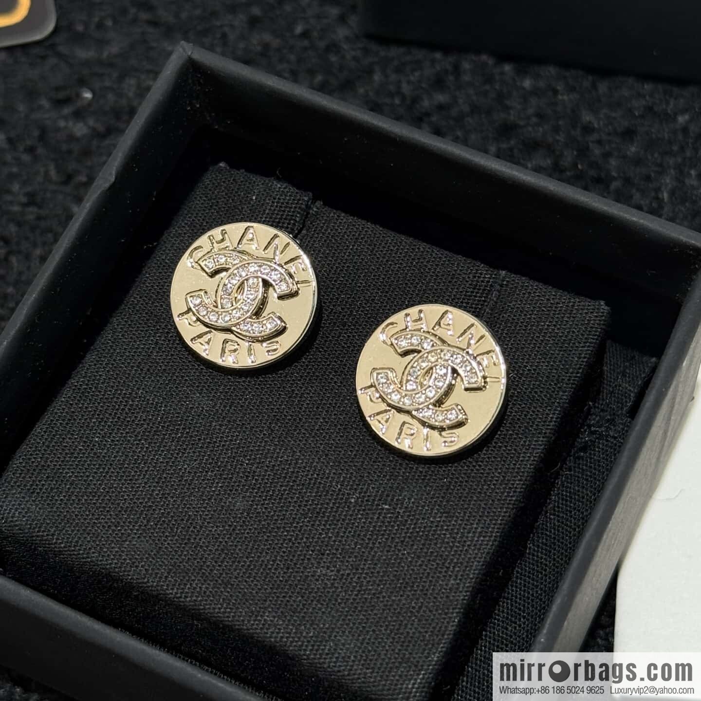 ❗️New ❗️ ☀️ new ☑️ Chanel double c button necklace stud earrings ☀️