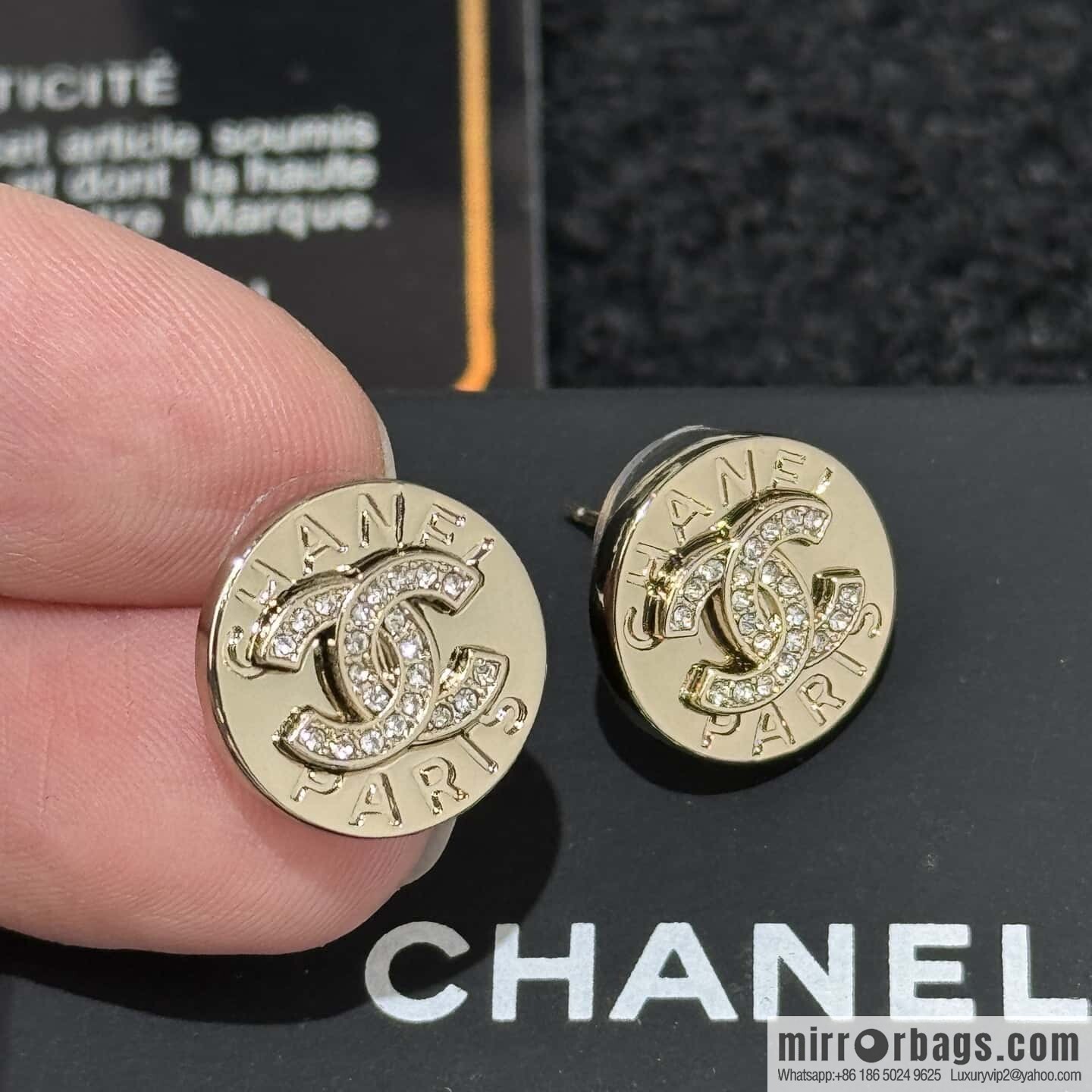 ❗️New ❗️ ☀️ new ☑️ Chanel double c button necklace stud earrings ☀️