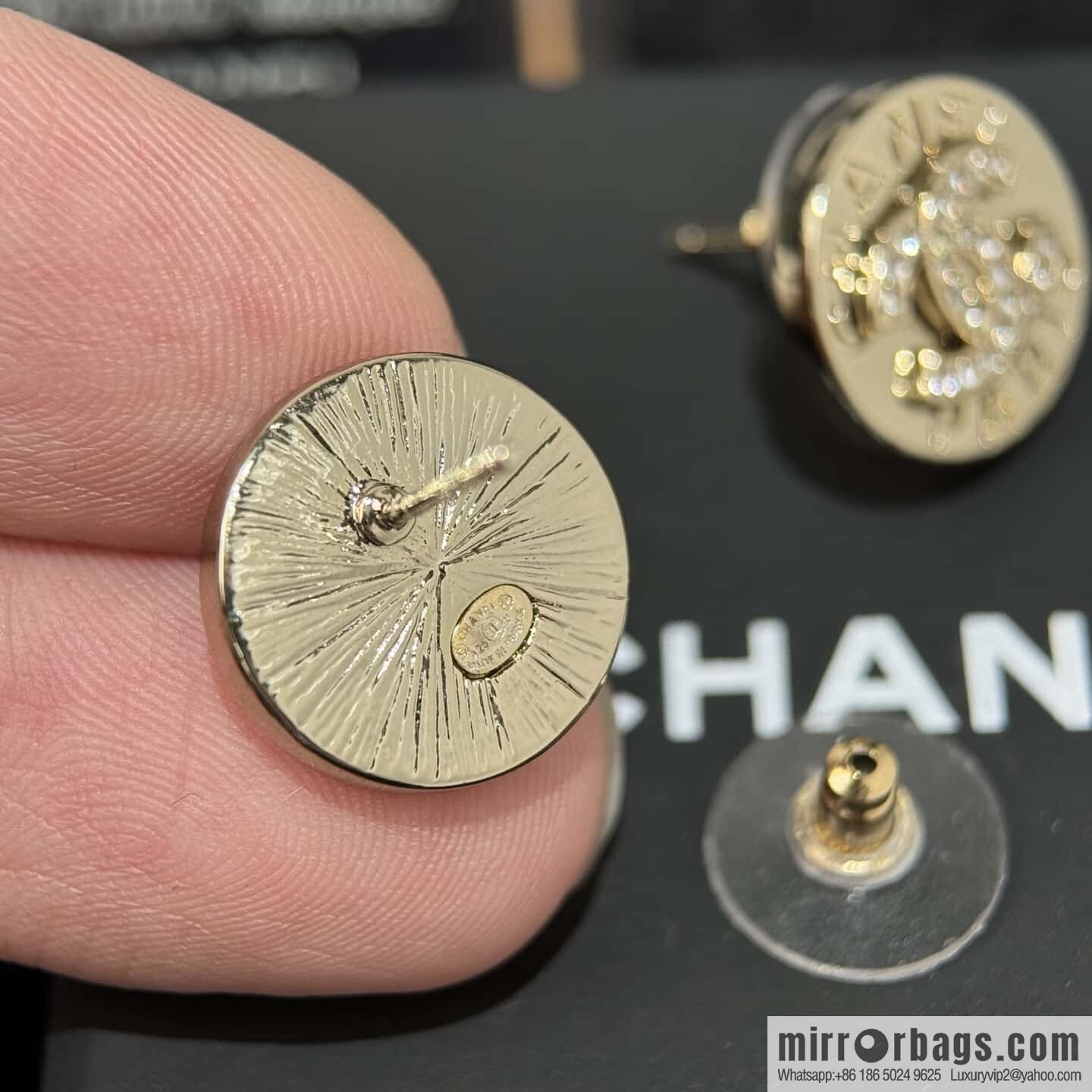 ❗️New ❗️ ☀️ new ☑️ Chanel double c button necklace stud earrings ☀️