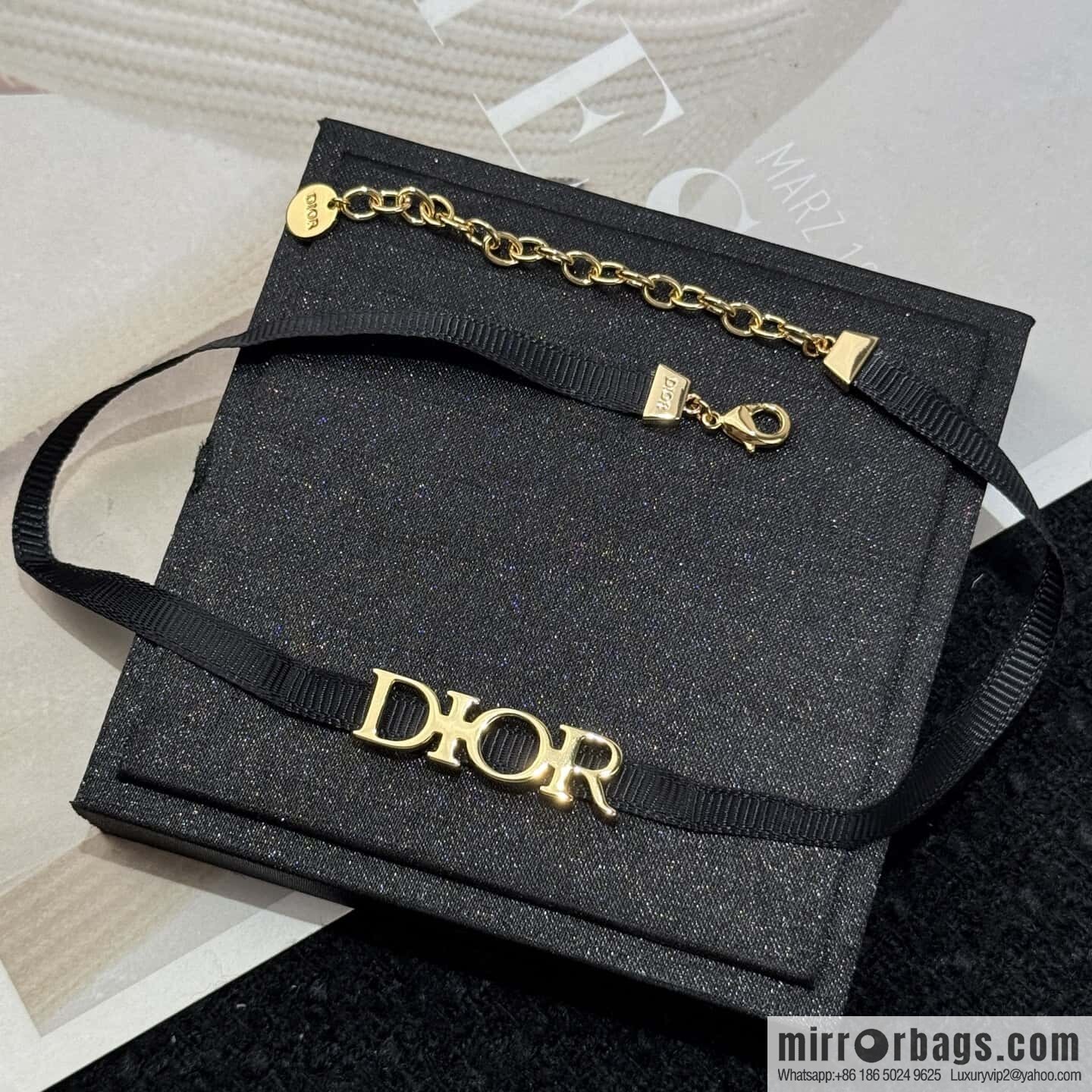 ❗️New ❗️ ☀️ New ☑️ Dior Dior black rope necklace ☀️