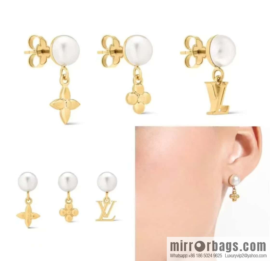 Louis Vuitton PEARL RIVER pearl necklace bracelet stud earrings