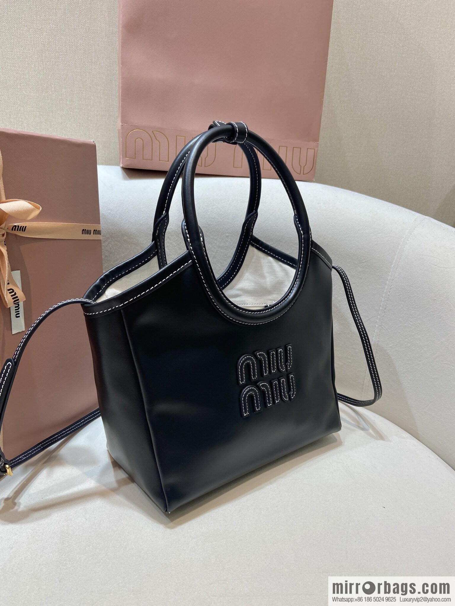 MIUMIU 🎉 new tote bag 🎉 5BA288 🎉🎉 black