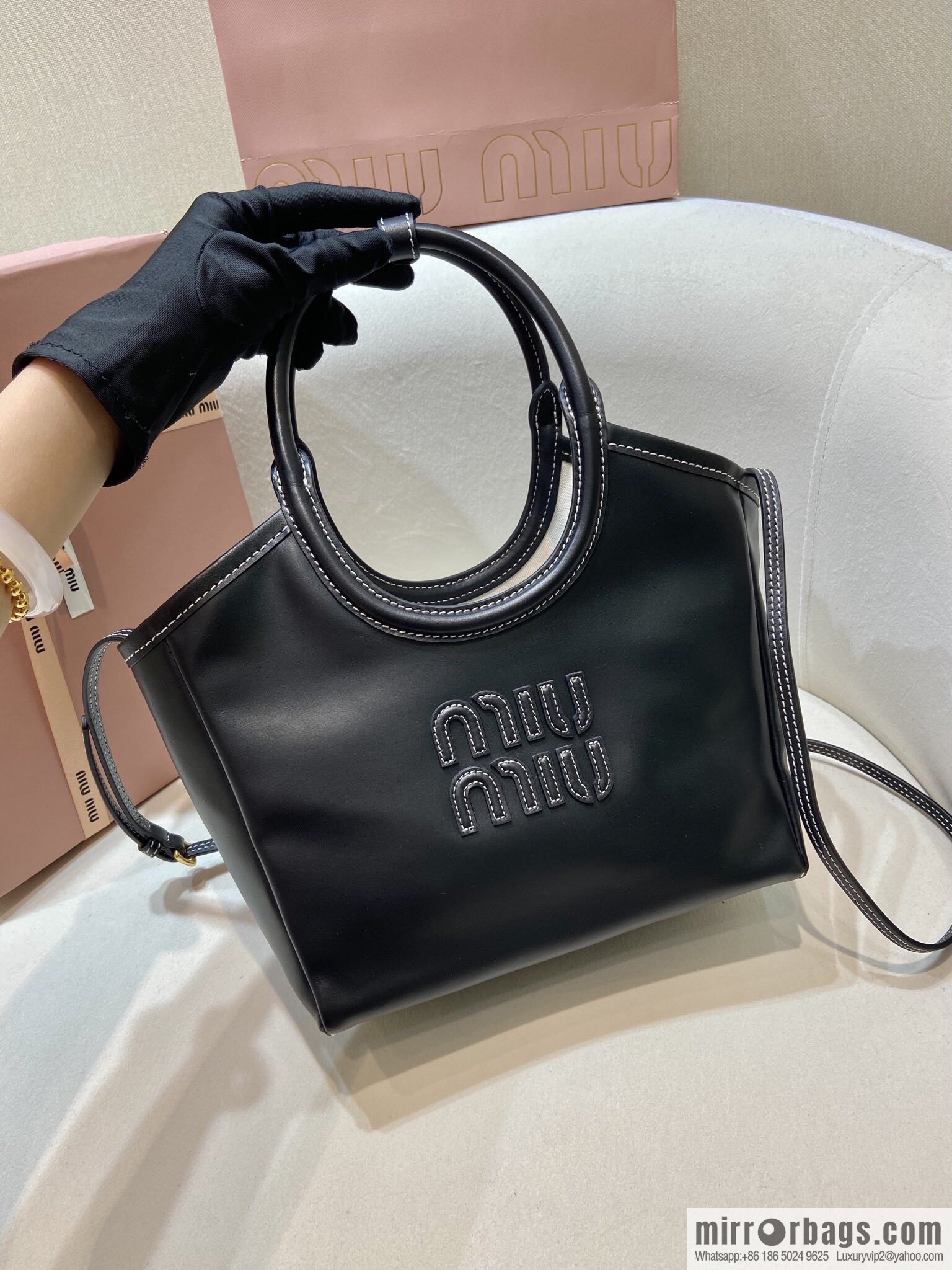 MIUMIU 🎉 new tote bag 🎉 5BA288 🎉🎉 black