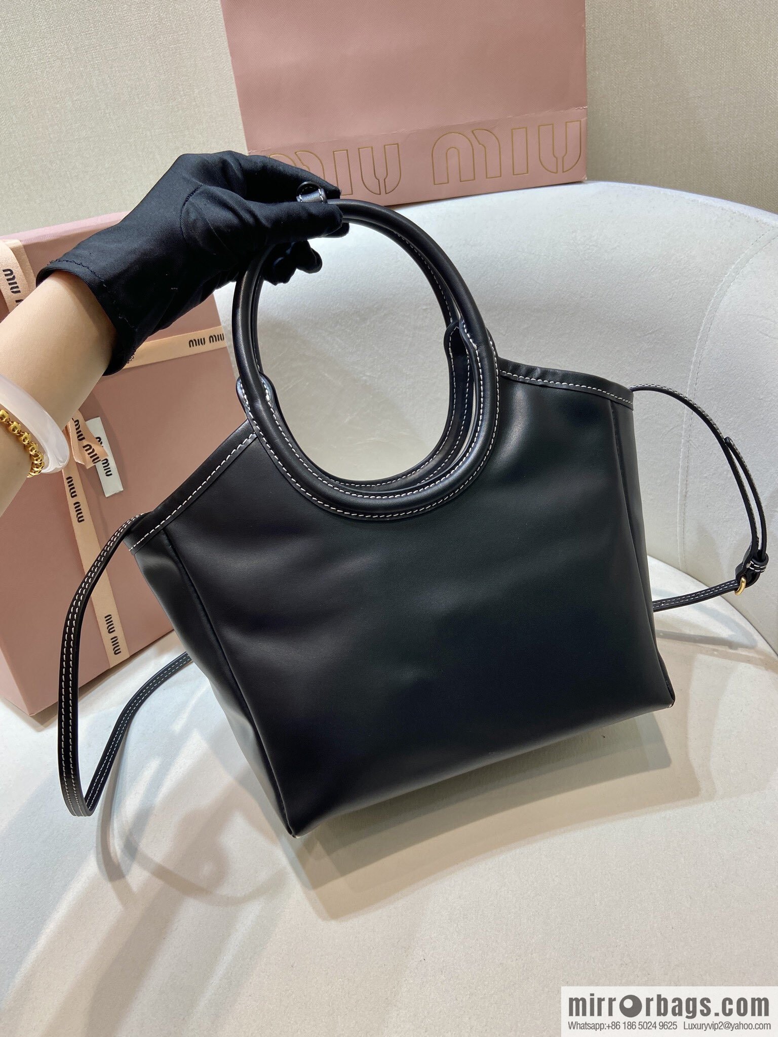 MIUMIU 🎉 new tote bag 🎉 5BA288 🎉🎉 black
