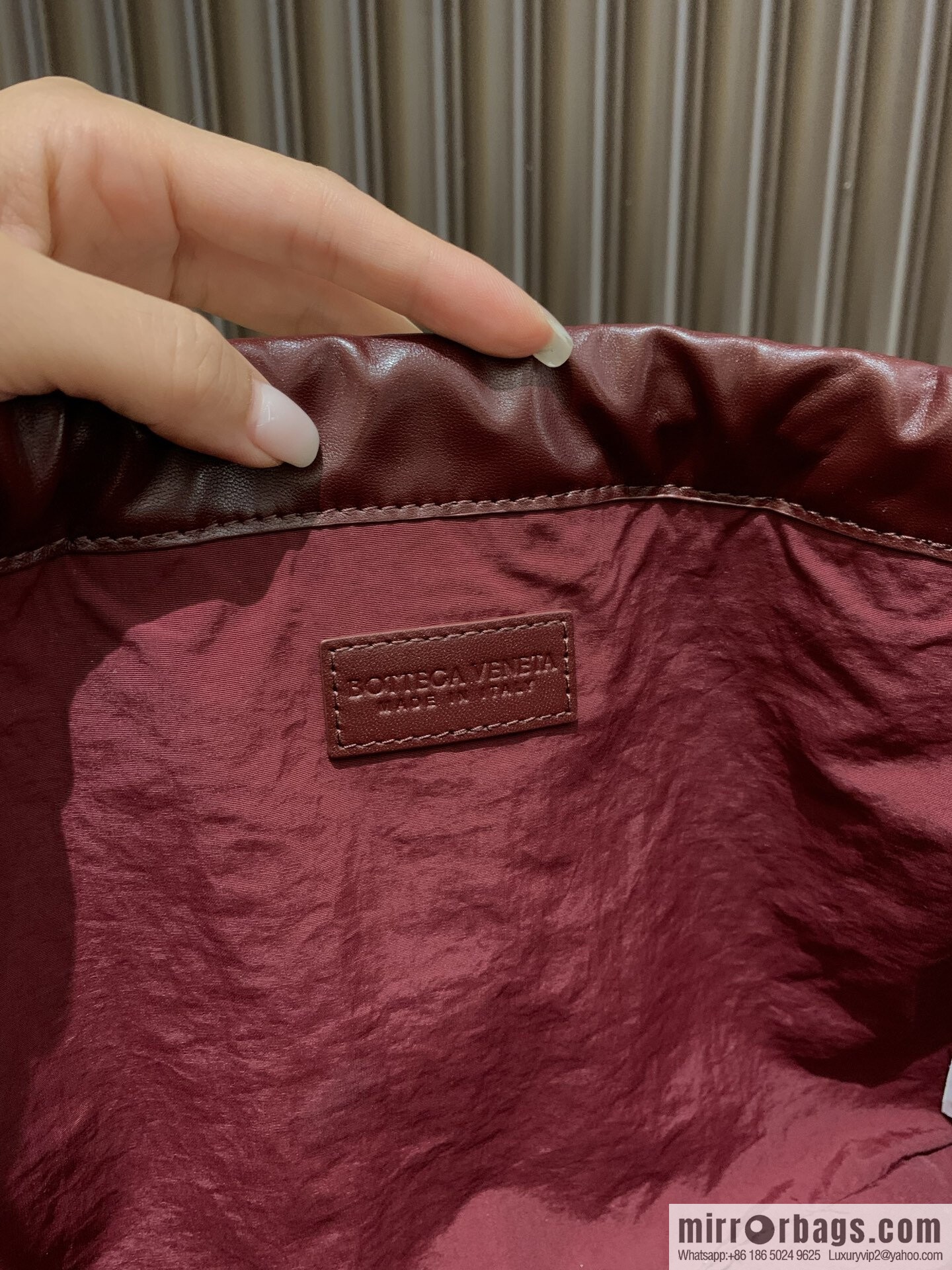 BV M Dustbag clutch bag 796728 Barolo burgundy