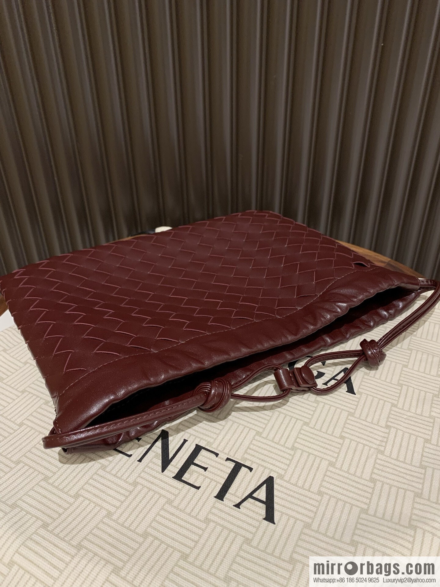 BV M Dustbag clutch bag 796728 Barolo burgundy