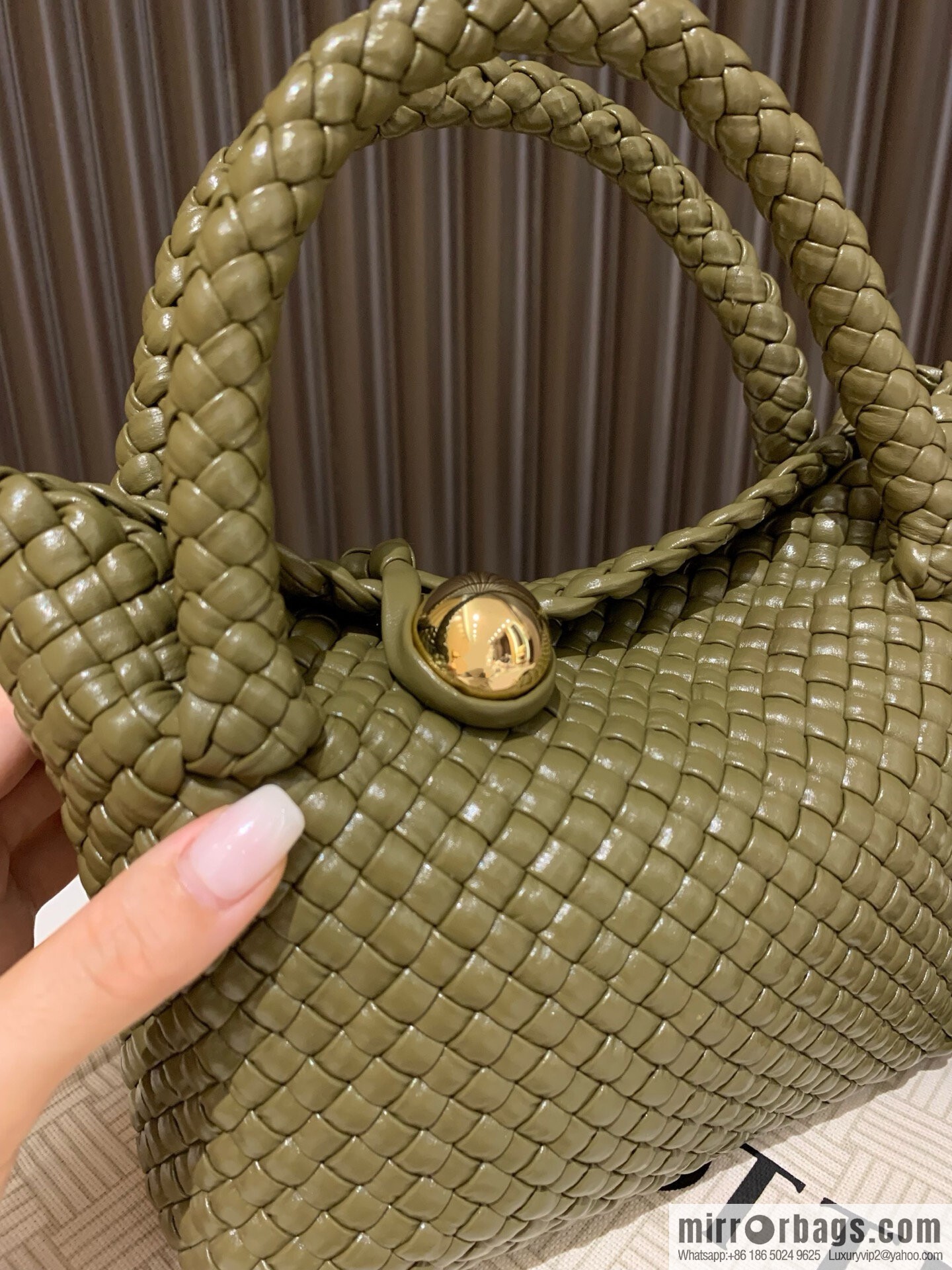 BV S Tosca crossbody bag 776755 Seaweed green