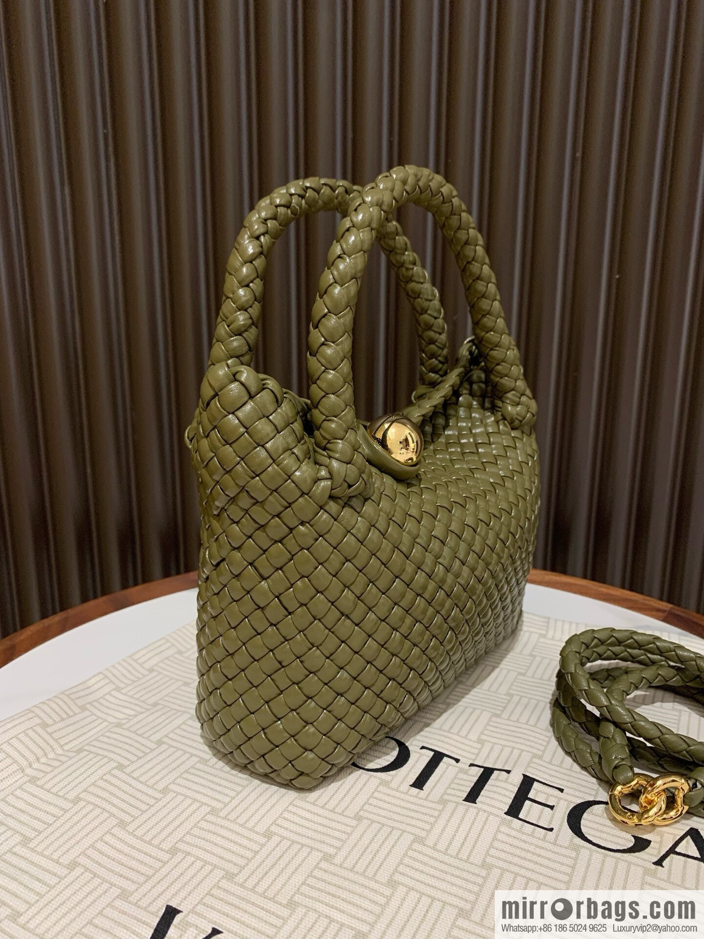 BV S Tosca crossbody bag 776755 Seaweed green