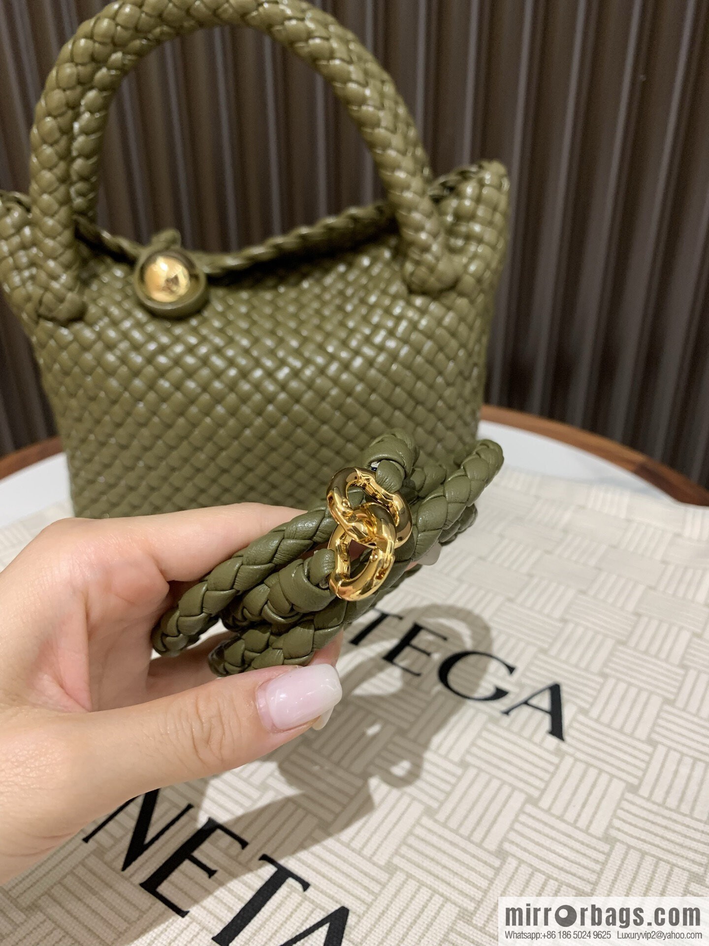 BV S Tosca crossbody bag 776755 Seaweed green