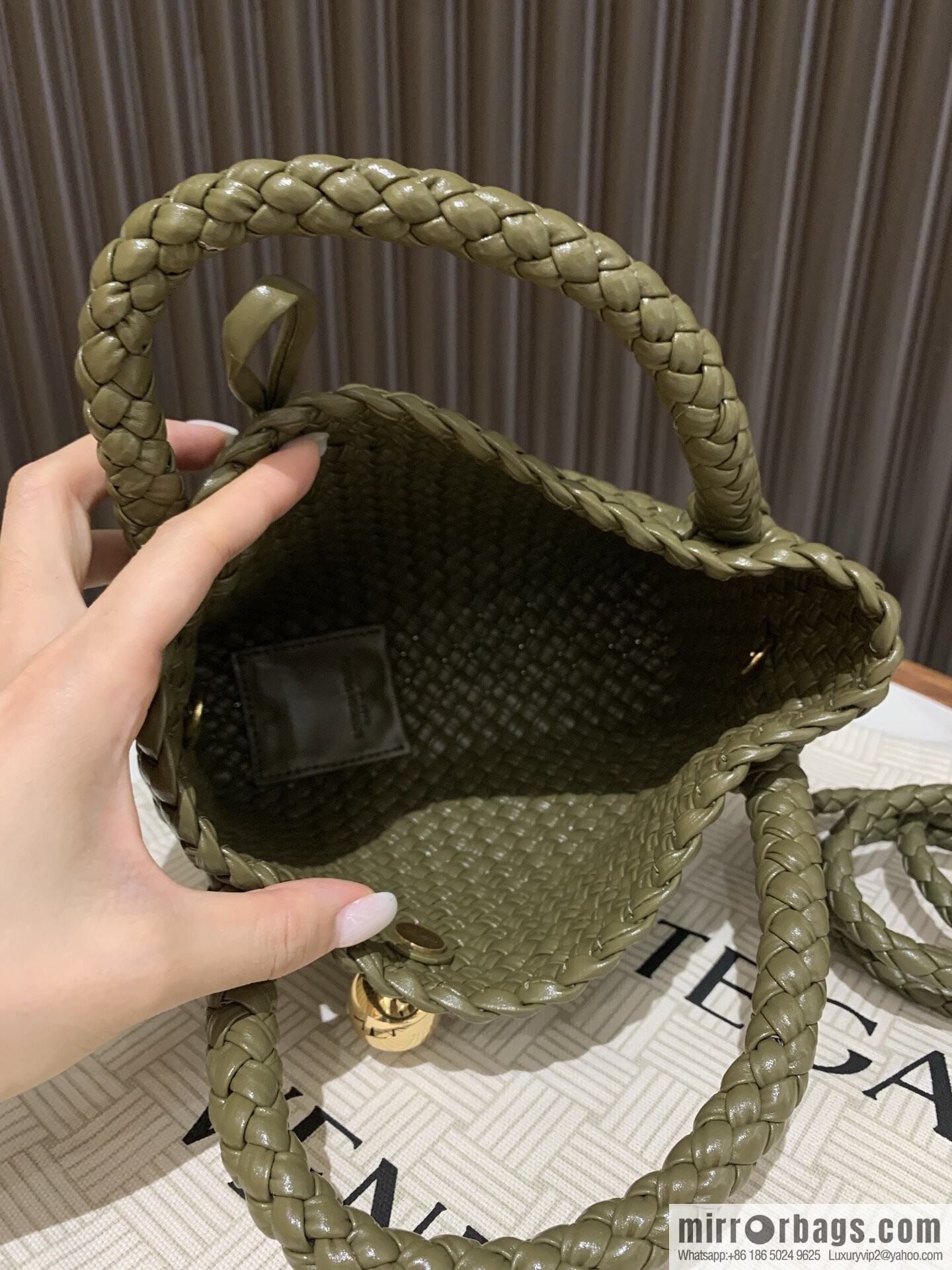 BV S Tosca crossbody bag 776755 Seaweed green