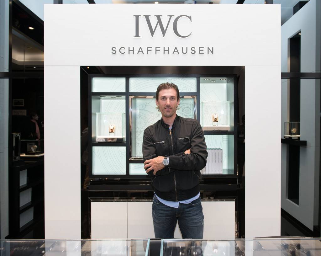 FABIAN CANCELLARA VISITS IWC Boutique at Dubai Mall