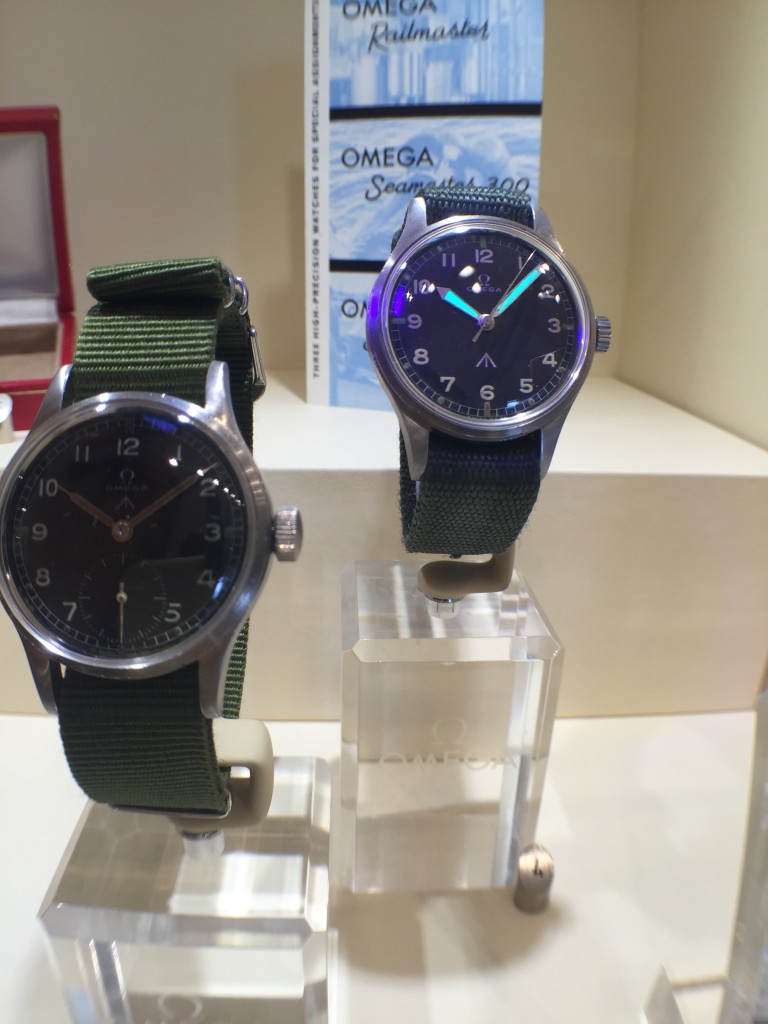 Commonwealth military watches. New Zealand 1944. Royal Air Force 1956 with now banned tritium for precise reading in the dark.