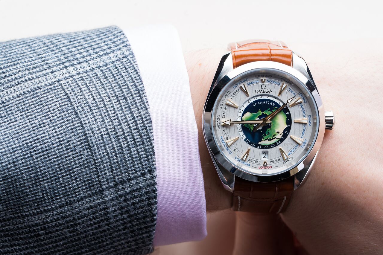 Omega Celebrates 15 Years Of Aqua Terra With Platinum Worldtimer