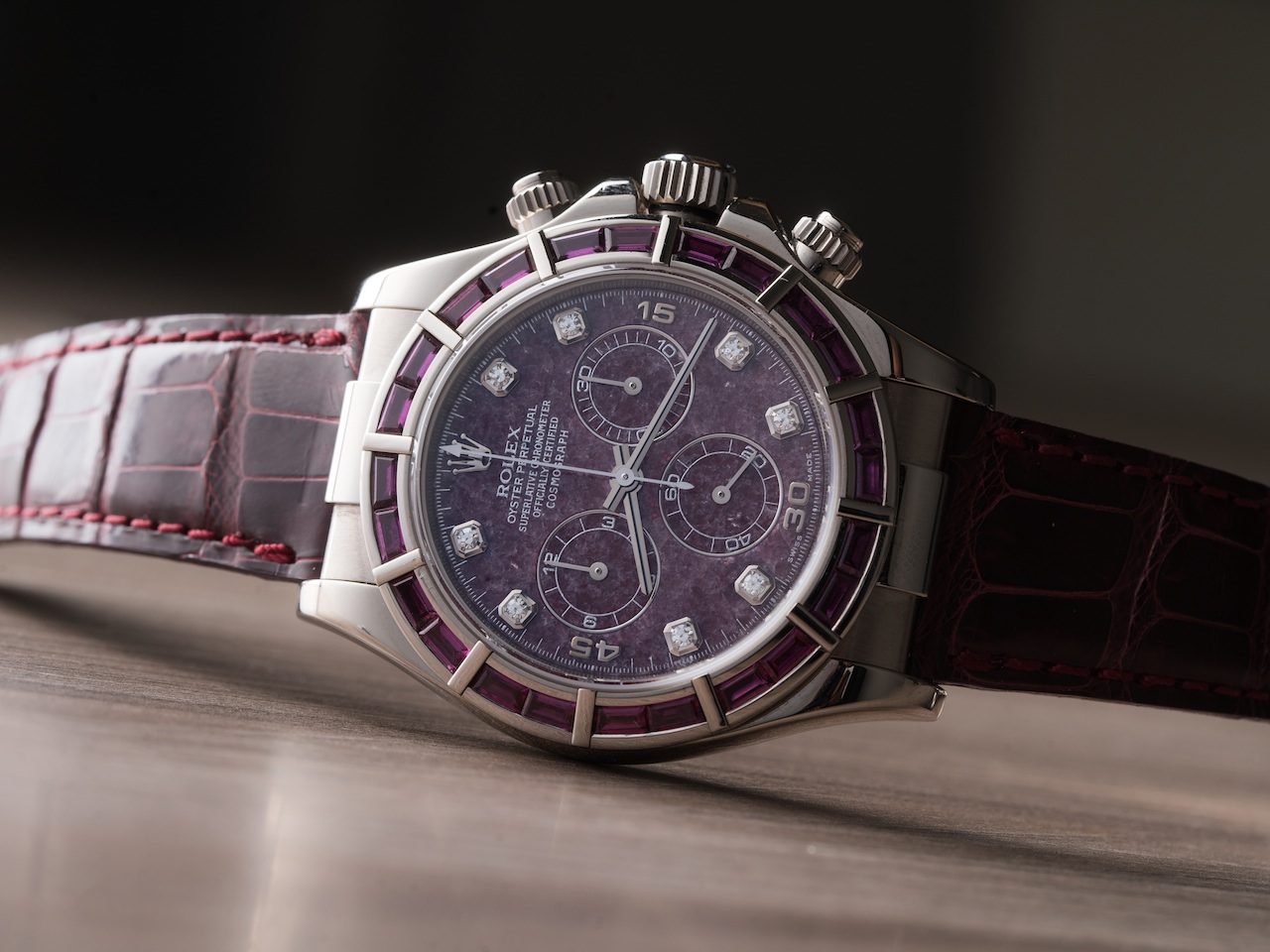 Cherry-Picking: Diamond and Ruby Rolex Daytona With Garnet Dial