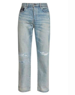Amiri Bandana Repair Blue Jeans