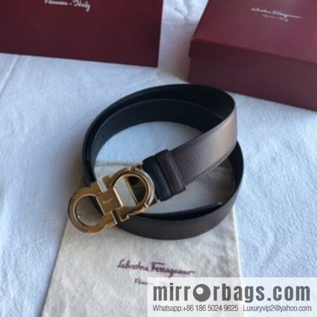 Ferragamo Gancini Buckle Men\'s 3.5cm Belt