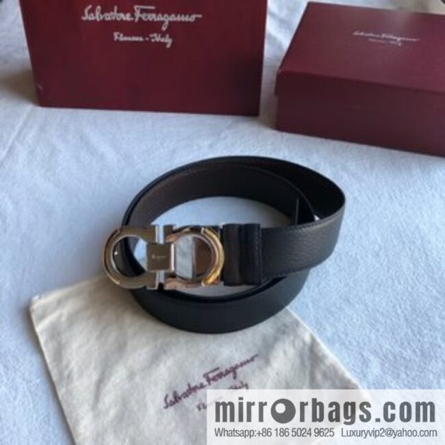 Ferragamo Gancini Buckle Men\'s 3.5cm Belt