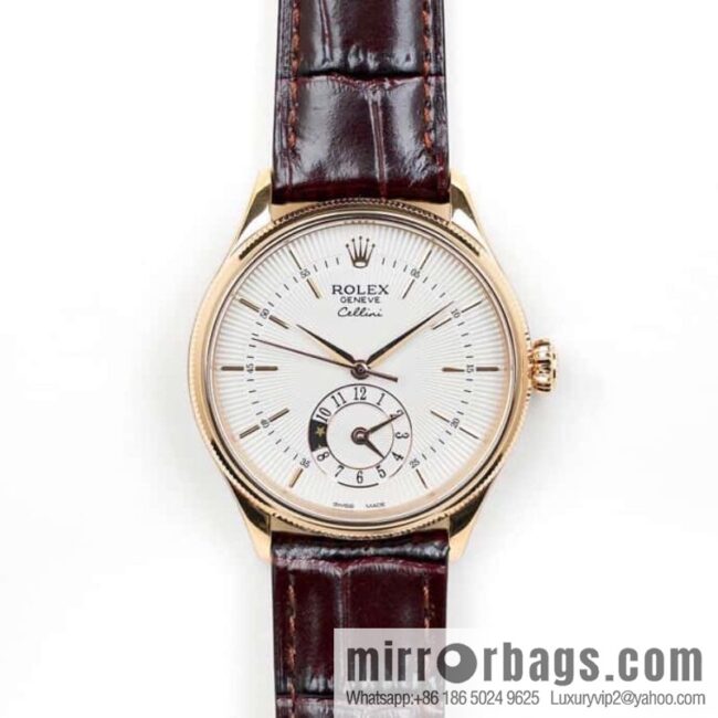 EW Rolex Cellini Log GMT Function Day and Night Function 39 mm Diameter Watch
