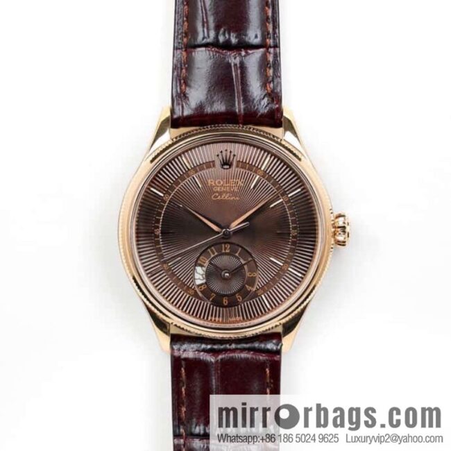 EW Rolex Cellini Log GMT Function Day and Night Function 39 mm Diameter Watch