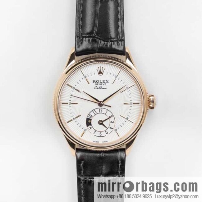 EW Rolex Cellini Log GMT Function Day and Night Function 39 mm Diameter Watch