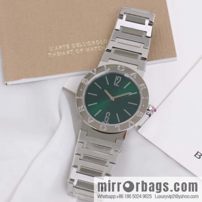 Green Bar Nail Bv Bulgari Ladies Quartz Watch