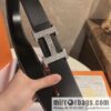 Hermes Hermes, selected imported cowhide H metal buckle 3.8cm belt