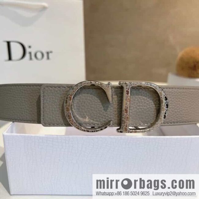 Dior, first layer cowhide belt, body double-sided CD belt