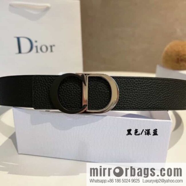 Dior, first layer cowhide belt, body double-sided CD belt