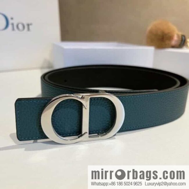 Dior, first layer cowhide belt, body double-sided CD belt