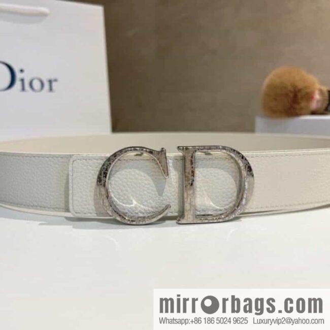 Dior, first layer cowhide belt, body double-sided CD belt