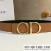 Dior, first layer cowhide belt, body double-sided CD belt