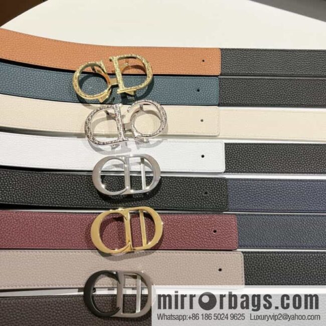 Dior, first layer cowhide belt, body double-sided CD belt