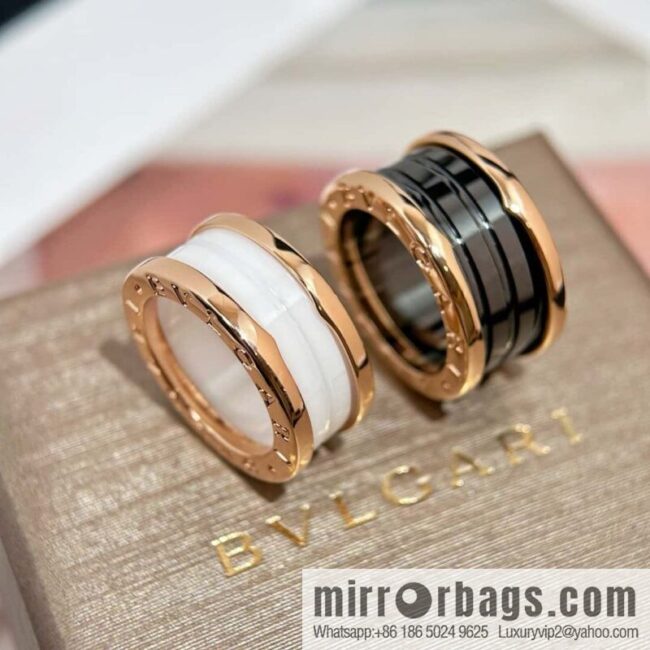 ❗Classic explosion ❗ wide version ☀ BVLGARI wide version black and white ceramic ring ☀