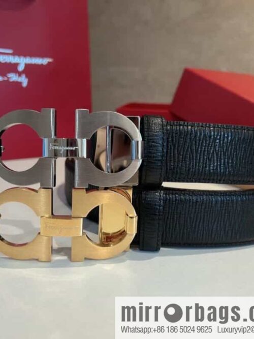 IMG_29360-800x800af11gmvlb1j74076_20250630162832.jpg Ferragamo Ferragamo, Stainless Steel Figure 8 Metal Buckle, Metal Buckle Men\'s 3.5cm Belt