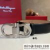 Ferragamo Ferragamo, exquisite 8-figure metal clasp, metal clasp flat brushed belt 3.5cm
