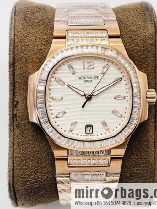 PP Patek Philippe customized 9015 to 324 S automatic integrated winding mechanical movement 7014 Ladies Nautilus limited edition series watch