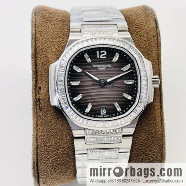 PP Patek Philippe customized 9015 to 324 S automatic integrated winding mechanical movement 7014 Ladies Nautilus limited edition series watch
