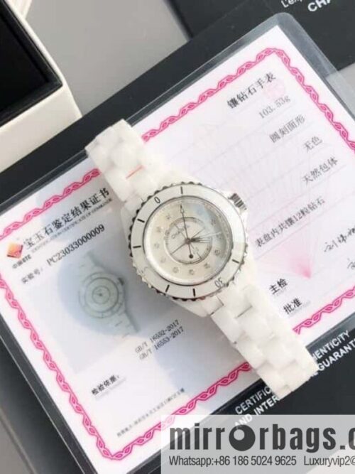Chanel J12 series color neon Swiss original imported counter ETA movement 33mm watch diameter women\'s watch