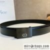 Dior, cowhide leather two-sided brushed craft plate buckle 35mm belt