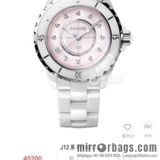 Women\'s model, official synchronization, and higher quality, the new H5698 brand Chanel series J12 movement type quartz gender women\'s quartz appearance details table diameter 33 mm