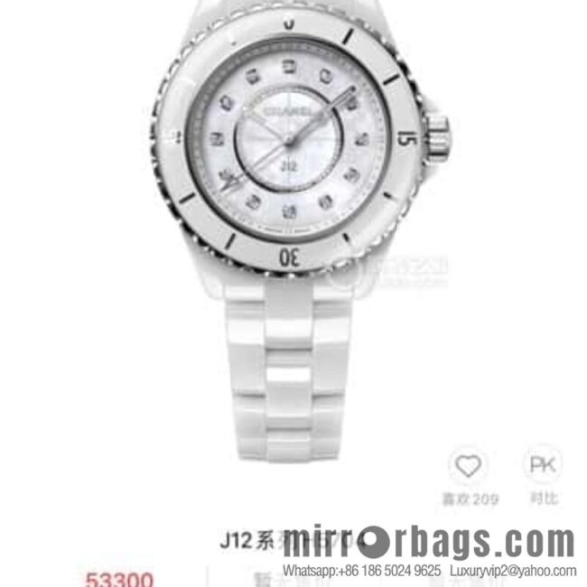 Women\'s model, official synchronization, and higher quality, the new H5698 brand Chanel series J12 movement type quartz gender women\'s quartz appearance details table diameter 33 mm