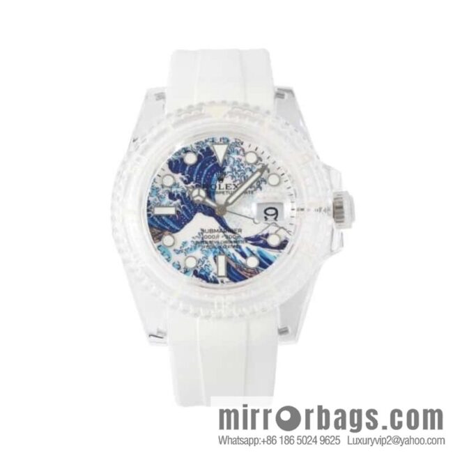 55G. Factory Rolex\'s Phantomlab Modified Masterpiece Imported Crystal Original Model 3135 Movement Watch