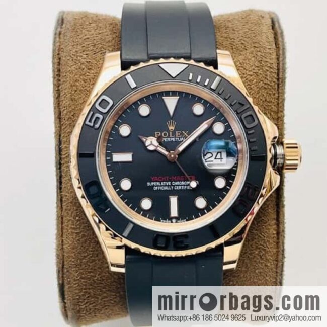 V3 upgraded version, Rolex Yacht Master \"Gold Special Edition\" diameter 42MM 3235 movement mechanical yacht watch